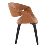 Curvo - Upholstered Chair (Set of 2) - Black Wood Legs