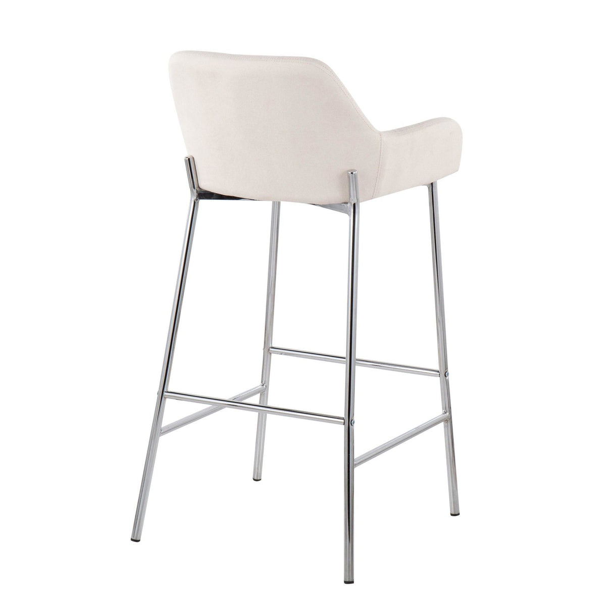 Daniella - Fixed-Height Bar Stool Set - Chrome Frame