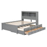 Platform Bed With Trundle, Drawers, USB Ports And Built In Shelves
