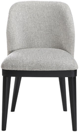 Valeo - Linen Textured Fabric Upholstered Dining Chair (Set of 2) - Painted Black Base