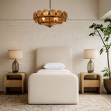 Fira - Linen Textured Fabric Upholstered Bed