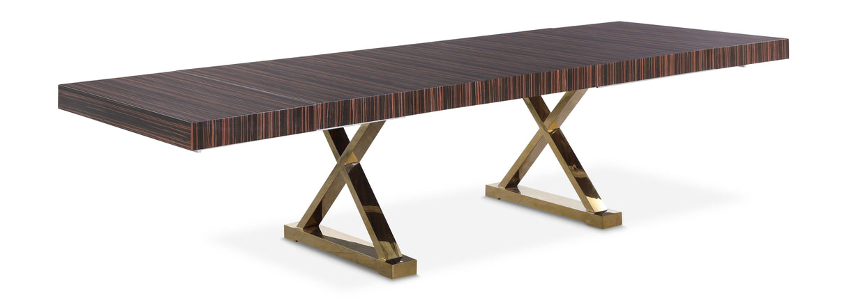 Excel - Extendable Dining Table with Gold Base