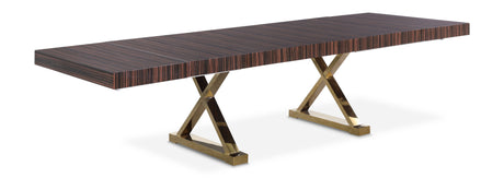 Excel - Extendable Dining Table with Gold Base