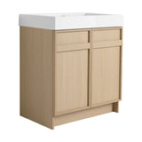 Freestanding Bathroom Vanity With Resin Sink & Soft Close Cabinet Doors