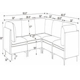 Upholstered Modular Sectional With Tall Legs