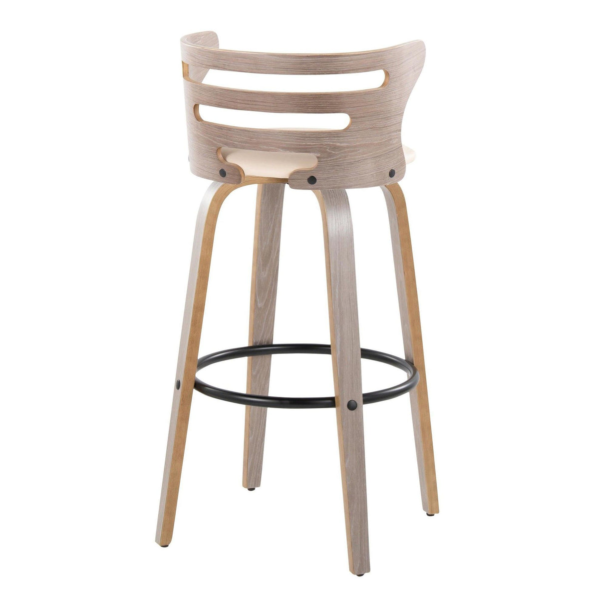 Cosi - 30" Fixed-Height Barstool (Set of 2) - Gray Backrest