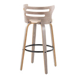 Cosi - 30" Fixed-Height Barstool (Set of 2) - Gray Backrest