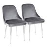 Marcel - Contemporary Dining Chair (Set of 2) - Chrome Frame