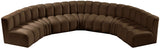 Arc - Velvet 7 Piece U-Shaped Modular Sofa