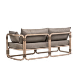 Baja - 79" Outdoor Sofa With Cushions - Brown Wire-Brushed Eucalyptus / Brown