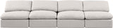 Indulge - Linen 4 Seat Modular Armless Sofa