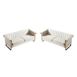 2 Piece Sofa Set With Tufted Back And Deep Seating