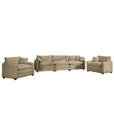 Elegant Corduroy Oversized Sectional Sofa Set With Deep Seats And Flexible Layout