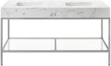 Marmo - Engineered Marble Bathroom Vanity With Chrome Base
