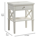 Madison - Nightstand With Open Shelf And Drawer And Decorative Side Panels