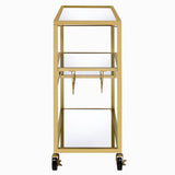 Adamsen - Serving Cart - Mirrored & Champagne