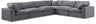 Comfy - 6 Piece Velvet Modular Corner Sectional