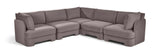 Hammond - Velvet Performance Fabric Upholstered 5 Piece Corner Sectional