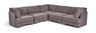 Hammond - Velvet Performance Fabric Upholstered 5 Piece Corner Sectional