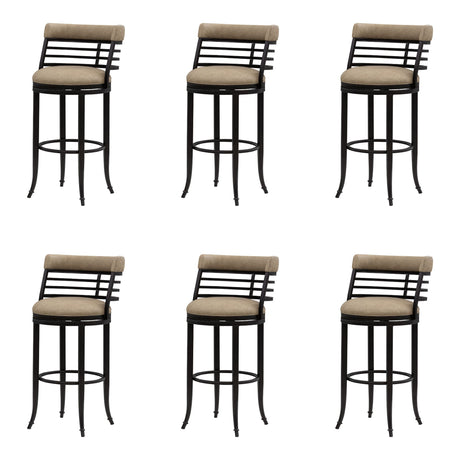 Telia - Upholstered Swivel Bar Height Barstool