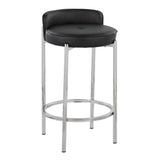 Chloe - Contemporary Counter Stool (Set of 2) - Chrome Frame