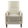 Upholstered Push Recliner Chair With Rubber Wood Legs For Living Room