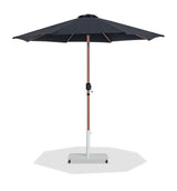 Fiji - Aluminum Patio Umbrella With Square White And Teak Base
