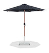 Fiji - Aluminum Patio Umbrella With Square White And Teak Base