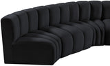 Arc - Velvet 8 Piece U-Shaped Modular Sofa