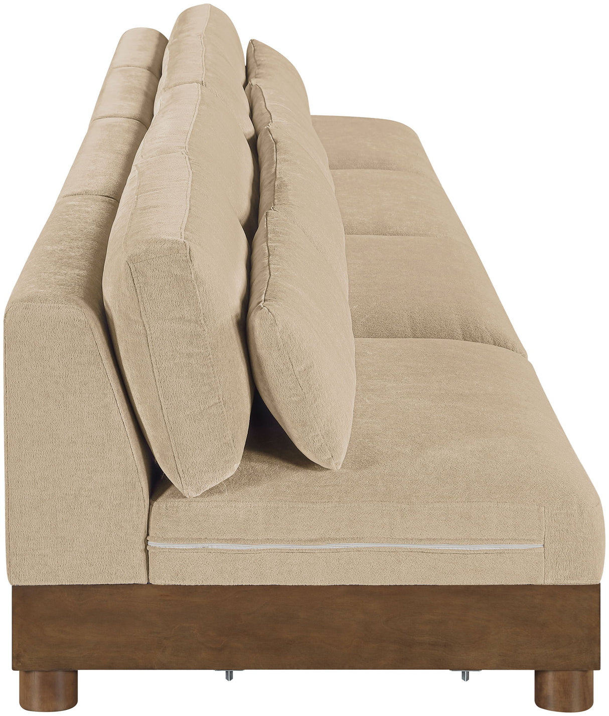 Turin - Chenille Fabric Upholstered Modular Sectional - Beige
