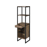 Narik - Wine Rack - Weathered Oak