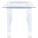 Amaturo - Glass Top Acrylic Writing Desk - Clear