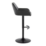 Daniella - Adjustable Barstool With Swivel - Black Metal (Set of 2)