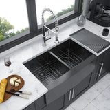 Double Bowl Farmhouse Sink / Stainless Steel Apron Front