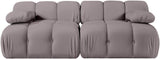 Orin - Velvet Performance Fabric Upholstered 2 Piece Modular Sofa