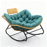 Oversized Papasan Rocking Chair Outdoor With Thick Cushion