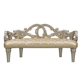 Danae - Bench - Champagne Synthetic Leather & Gold