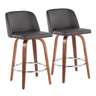 Tintori - Fixed - Height Counter Stool - Round Chrome Footrest (Set of 2)