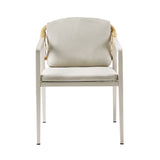 Modern Outdoor Dining Set With Expandable Acacia Wood Table