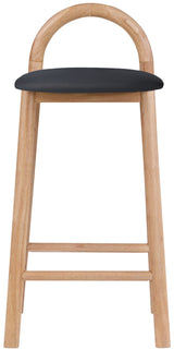 Calvin - Faux Leather Stool - Light Brown Legs