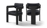 Sacha - Vegan Leather Upholstered Dining Chair With Black Base (Set of 2)