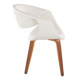 Curvo - Upholstered Chair (Set of 2) - Walnut Wood Legs