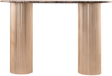 Cindra - Genuine Marble Top And Iron Base Console Table