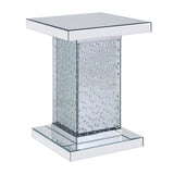 Nysa - 26" End Table - Mirrored & Faux Crystals