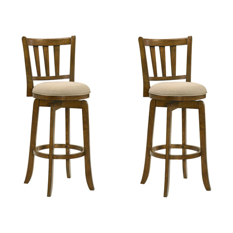 Wren - Modern Farmhouse Swivel Wood Bar Height Kitchen Bar Stool