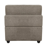 Rylie - Modular Armless Chair With Pillow - Brown Linen