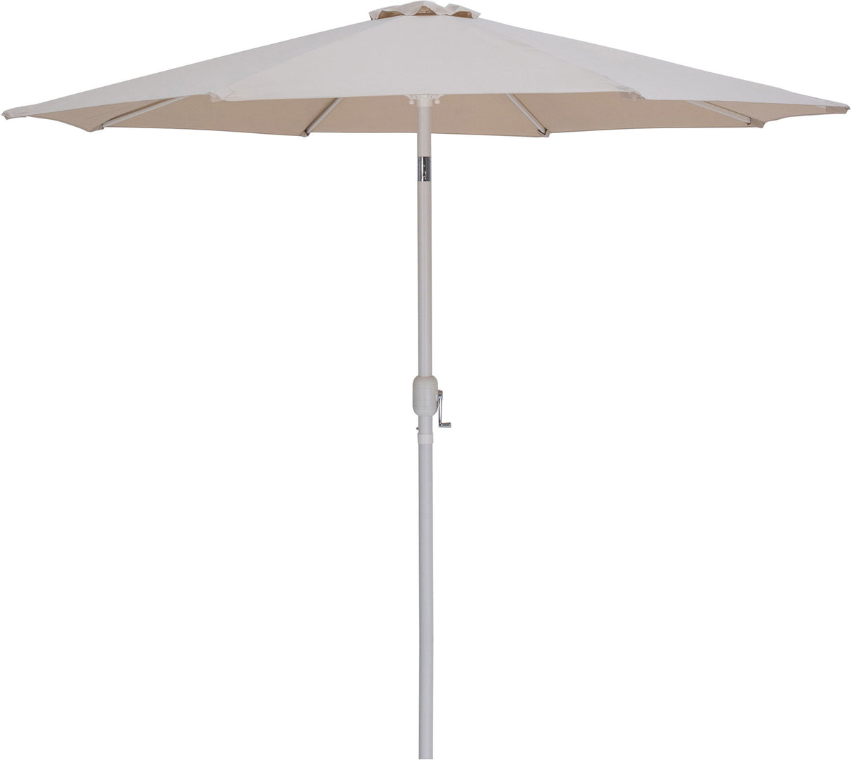 Fiji - Aluminum Patio Umbrella With Round Teak And White Base