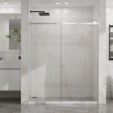 Frameless Tub Sliding Shower Door With Easy Clean Coating