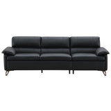 Eilene - Sofa - Black Top Grain Leather