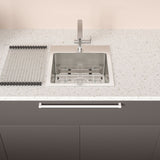 Premium Laundry Drop In Utility Sink 16 Gauge Stainless Steel, Topmount